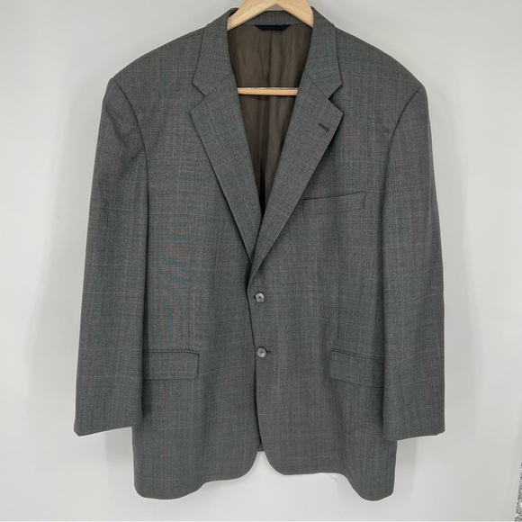 Vintage Burberry London Boyds Philadelphia 100% Wool Gray Pinstripe 50 Regular - Picture 16 of 16